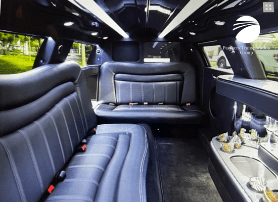 interior of a limo