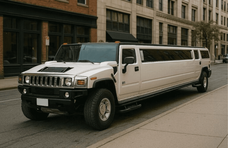 a white party limo