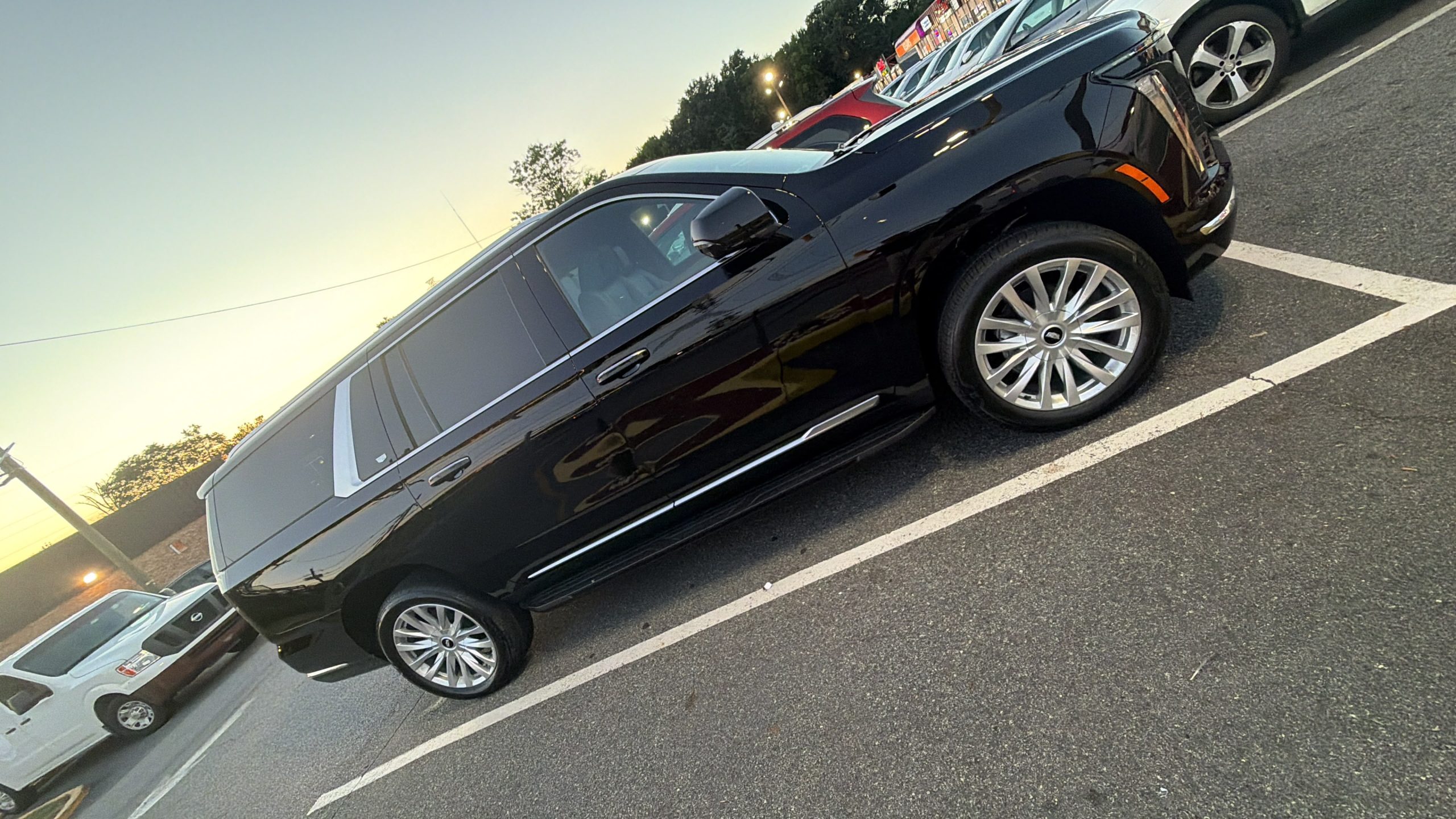 Black luxury stretch SUV in the Partners Limos fleet